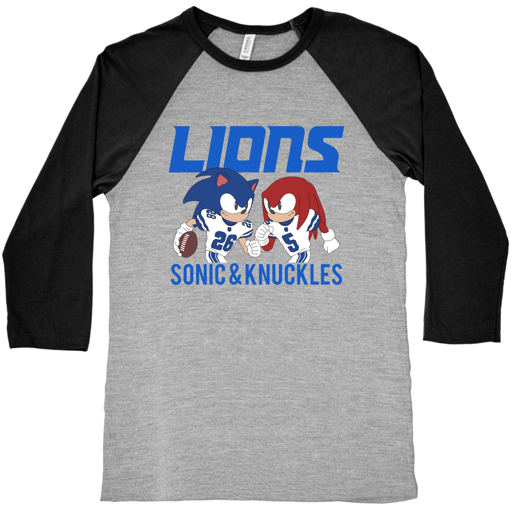 Lions Sonic and Knuckles Baseball Tee